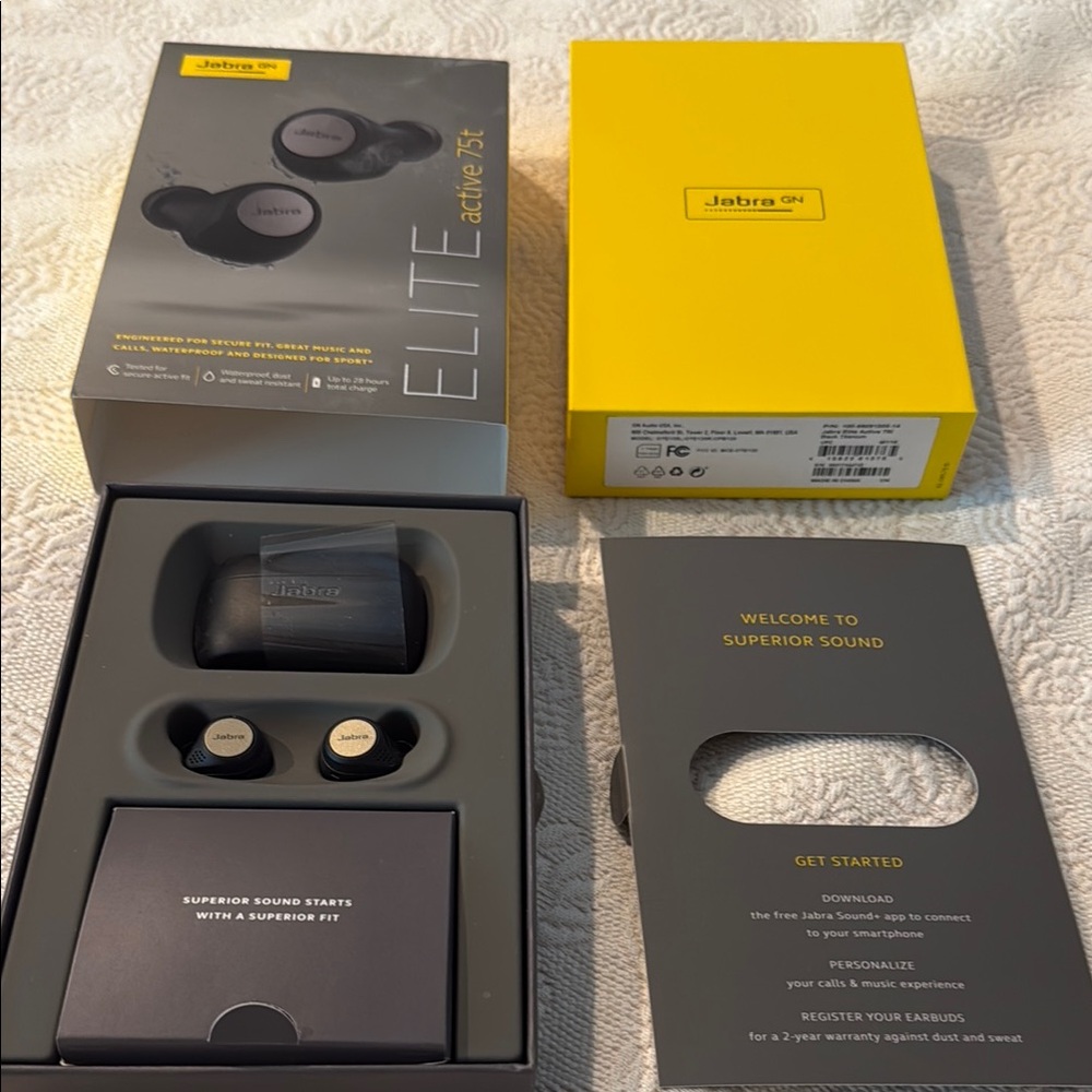 Jabra Elite Active 75t Wireless Earbuds - Black